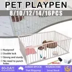 Portable 8-16X Panel Pet Dog Playpen White Puppy Exercise Cage Play Pen Fence AU