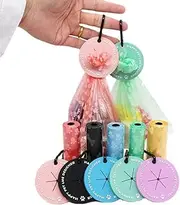 5pcs Dog Poop Bag Holder, Waste Bag Holder For Leash With Carabiner Clip, Hands Free Poop Bag Carrier Leash, Attachment Dog Poop Bag Dispenser Walking Running Bicycle Accessory