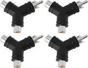 VGOL 4pcs RCA Y Splitter 1 Male to 2 Female Audio Connectors Adapter Plug Audio Converter Suitable for Audio Video AV TV Cable Conversion