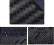 Jarttarn Laptop Decal Cover Compatible with 2025 ASUS ZenBook Duo 14 UX8406 14-inch Anti-Scratch Sticker Three Sided Notebook Film Laptop Film (Carbon Black)