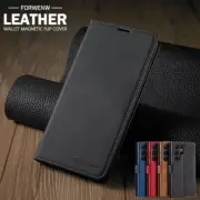 For Samsung S23 S22 S21 S20 FE Ultra Plus Luxury Case Leather Wallet Flip Cover