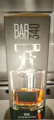 Bar340 Royal 26oz Whisky Decanter - For Whiskey, Bourbon