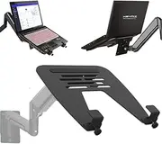 HEYMIX Laptop Vesa Mount Tray for Monitor Stand, Gas Spring Arms & Extension Arms - Fit for Laptop Arm Stand (Black)