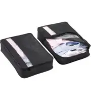 DesignGo Shirt Saver Packing Cubes 2pc Set Travel Accessory 301 Blue