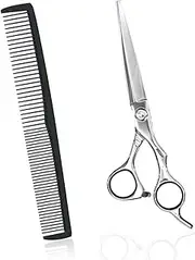 Shengsenfu Professional Hair Cutting Scissors Shears 6.7" Stainless Steel Haircut Scissor, with Fine Adjustment Screw, for Home, Salon Hairdressing Scissor Professional Salon Barber Haircut Scissors