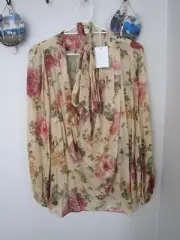 NWT ZIMMERMAN Luminosity Billow Blouse + Camisole Size 2 (AU), 12 (UK) RRP $ 595