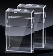 Lsazaff 2 Pack Cigarette Case Acrylic Transparent Portable Cigarette Lipsticks Lighters Display Box for Men Women,Home or Office Household Items Packing Box, storage box,King Size 85mm 20 Capacity