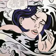 ROY LICHTENSTEIN PAINTING PRINT POP ART CANVAS STRETCHED FRAMED WOMAN WAVE WALL