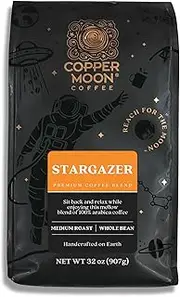 Copper Moon Whole Bean Coffee, Medium Roast, Stargazer Blend, 2 Lb