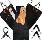 Anshine Dog Car Seat Cover for Back Seat Hammock, Waterproof & Scratchproof Dog Saet Cover with Side Flaps & Dog Seat Belt, Pet Seat Cover for Cars, Trucks, SUVs （147 x 137cm）