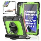 Case for Samsung Galaxy Tab S9 FE+/S9 Plus 5G Case 12.4-inch 2023 Green & Black