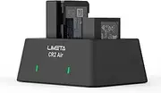 LIMETA CR2 Air Dual Channel Camera Battery Charger Set with APP - NP-FZ100, NP-FW50, NP-BX1 - Type-C Input - Compatible with Sony A9, A7III, A7RIII, Cyber-Shot DSC-RX100 Series, HDR-CX