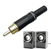 DAWCBVJQ Speaker Wire Plug - Cable Connector Adapter - Audio Connector Adapter, Male Plug for Speaker Wire, Audio/Video Receiver and Sound Systems