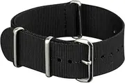 [Infantry] Uhrenarmband 20mm 22mm, Zulu Nato Lederarmband, Ersatz-Watch Armband mit Edelstahl Metall Schließe für Herren
