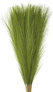 uxcell 12Pcs Faux Pampas Grass,21"/55cm Fluffy Fake Pampas Grass Decor Tall Artificial Pampas Grass for Living Room Party Wall Vase Wedding Decoration,Grass Green