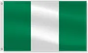 3×5 FT Nigeria Flag,Large Nigerians National Decor,Double Side Digital Printed 75D Polyester Banner With Canvas Header Brass Grommet