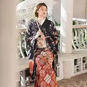 [JIMINISO] Traditional Japanese Long Kimono Women Original Yukata Robe Dress Butterfly Print Performance Geisha Cosplay Costume