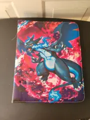 Pokemon Zip Up Card Binder 50 Removeable Card Sheets Mew Two Charizard Mega