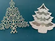 HANDMADE DIE CUT/EMBOSSED DECORATIVE SNOWFLAKES OR CHRISTMAS TREES PAPERCRAFTS