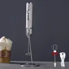 Milk Frother with Stand Rechargeable Handheld Electric Whisk Coffee Frothers Mix