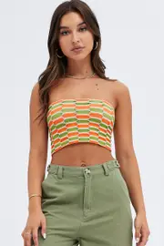 Multi Bandeau Top Seamless - Size S, Women's Bandeau