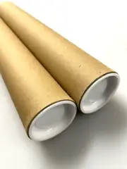 2 PACK 2" x 15'' Kraft HEAVY DUTY Strong Mailing Shipping Packing Tubes END CAPS
