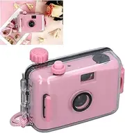 Retro Film Camera, Reusable 35mm Film Camera with Waterproof Case, Disposable Film Camera for Birthday and Wedding Travel (Light Pink)