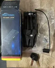 Toptrek Bicycle Lock Foldable W/ 2 Keys Anti-Theft Security-New in Box