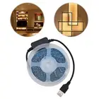 USB Powered 5M LED Cabinet Light Strip with Motion Activation - Warm White