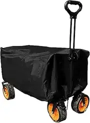 Folding Garden Trolley, Festival Wagon, Pull Along Cart on Wheels - Waterproof for Picnic, Camping, Rain - Foldable