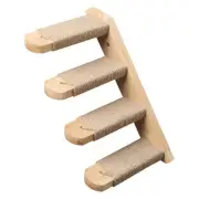 Cat Climbing Shelf Wall Mounted, Four Step Cat Stairway with Jute Scratching ...