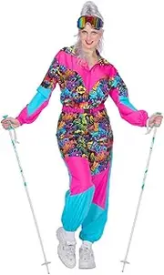 WILBERS & WILBERS - Retro-Skianzug mit 80er Jahre Print für Damen - einteiliger Overall - Retro Aprés Ski - Karneval - Größen 36-56