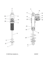 Polaris BODY-RES., Genuine OEM Part 1801058, Qty 1