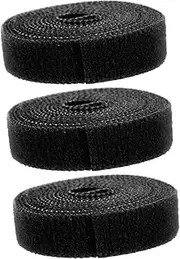 3 Rolls Plant Tie Cool Heavy Duty Zip Ties Holders Gadgets Cord Organizer Wire Support Garden Twine Trellis Cable Reusable Cord Anchor Cord Management Tape Nylon Black