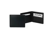 Futura Mens RFID Protected Slim Genuine Leather Wallet - Black