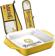 Bundy Bundaberg Rum Ceramic Baking Tray Dish and Ovan Mitts Set