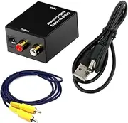 Housoutil Digital to Analog Audio Converter for Optical Spdif and Signals Compact Design for Easy Installation for Home Theater and Tv Systems