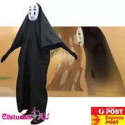 Mens Spirited Away Kaonashi No Face Costume Faceless Cosplay Adult Halloween