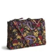 Vera Bradley Premium Cotton Foxbury Crossbody Midnight Garden Paisley