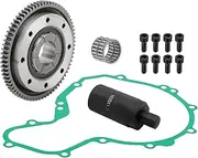 Starter Starting Clutch One Way Gear Bearing Gasket Flywheel Puller Kit for Polaris Predator 500 Outlaw 500 2003-2007 OEM# 3088048 3088049 3089451 3088063