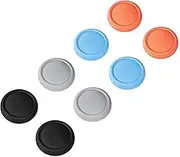 PlayVital Thumb Grip Caps for Nintendo Switch 2, Silicone Thumbstick Grip Cover for Switch 2, Comfort Joystick Caps for Joycon 2 - Black & Gray & Blue & Orange, 8Pcs