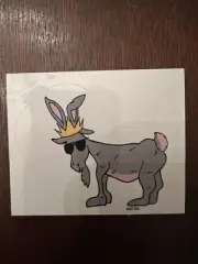 GOAT USA Pink/Grey Bunny Sticker. Single Sticker. Brand New.