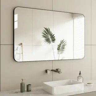 掛鏡壁鏡半身鏡 浴室鏡子貼墻打孔洗手間壁掛掛墻化妝鏡衛生間廁所可粘貼防爆衛浴