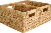 Wicker Basket, Baskets for Organizing, Storage Basket with Built-In Handles, Wat