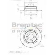 Bremtec Euro-Line GeoZinc Coated Brake Rotor - BDR17460EL