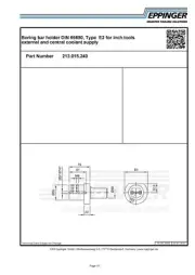 VDI40, Boring bar holder, Type E2 for inch tools, 5/16", 213.015.240