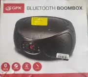 GPX Bluetooth Wireless CD, FM Radio Boombox, Black, BCB119B,Boomboxes,New!