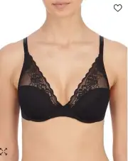 Natori 741258 Avail Full Figure Convertible Underwire Contour Bra SZ 32H Black