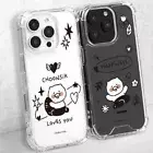Kakao Friends Choonsik Doodle Clear Cushion Case for iPhone 16 15 Pro Max Plus