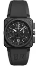 Bell & Ross 柏萊士 BR 03-94 INSTRUMENTS 系列 計時碼表機械腕錶(BR0394-BL-CE)-42mm-黑面膠帶【刷卡回饋 分期0利率】【APP下單4%點數回饋】